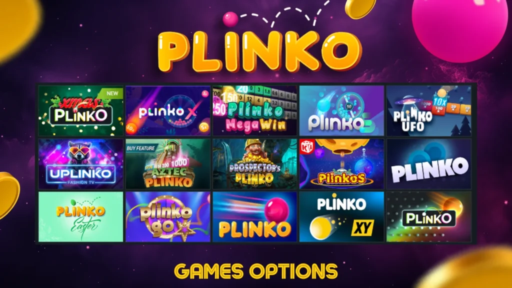 арианты и опции игры в казино Plinko в KZ.